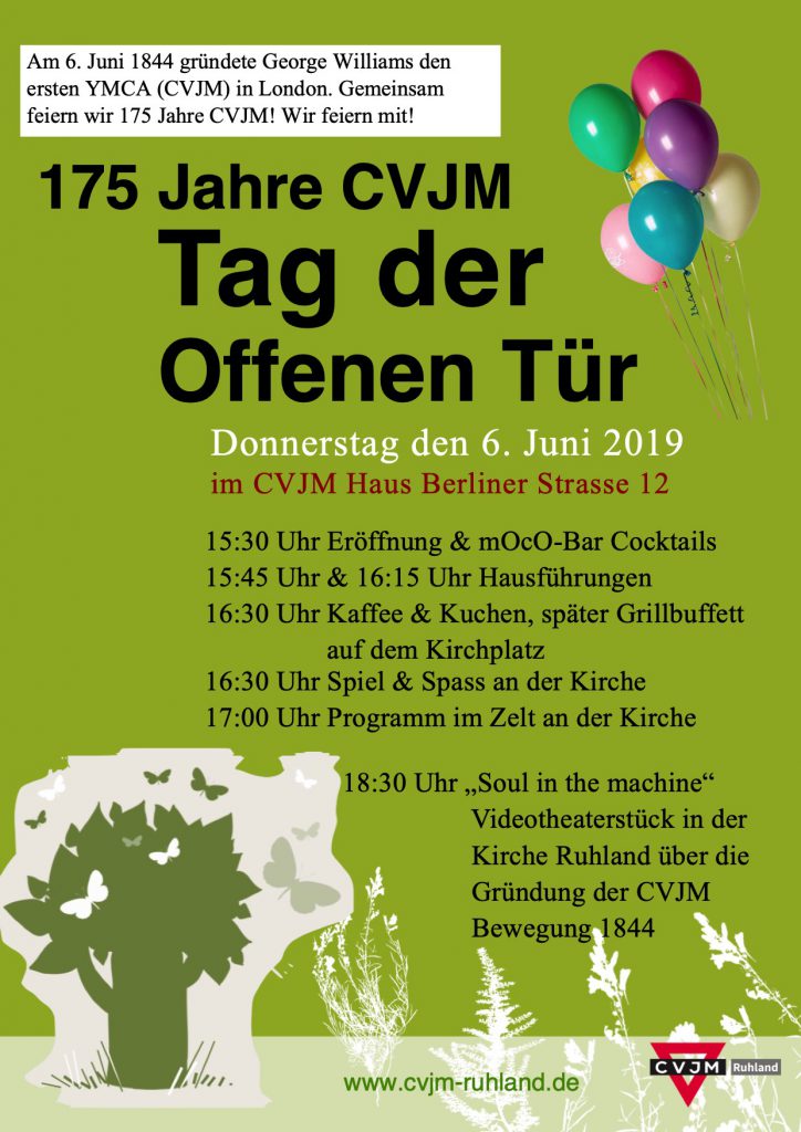 Einladung 175 Jahre CVJM in Ruhland
